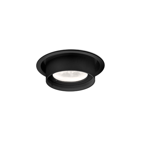 Wever & Ducré+RINI SNEAK 1.0 LED 9W 675lm 3000K CRI>90 36°, IP44, süvisvalgusti, must, liiteseadmeta
